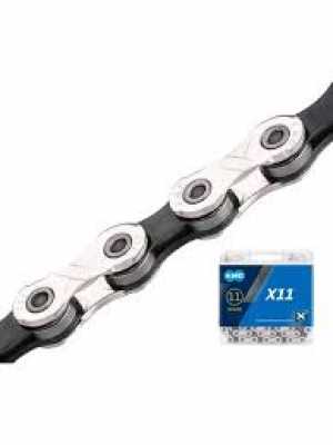 Цепь 114 звеньев 1/2x11/128 KMC X11 silver/black